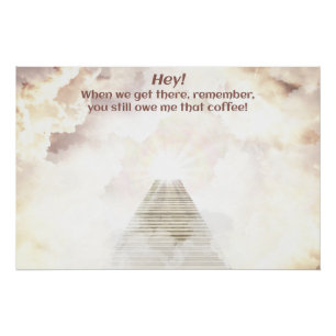 Koffie in de hemel perfect poster