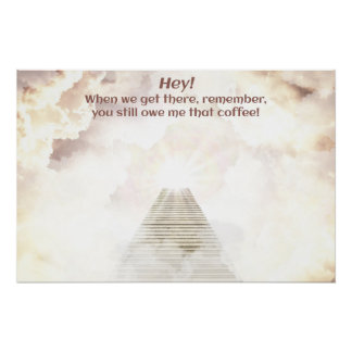 Koffie in de hemel perfect poster