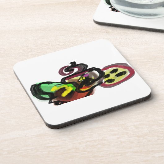 Koffie in de herfst bier onderzetter (Linkerzijde)