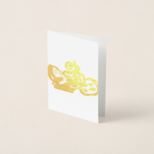 Koffie in de herfst folie kaarten (Voorkant)