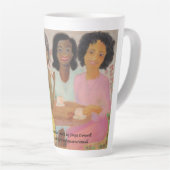 "Koffie in de tuin" Latte Mok (Rechterhoek)