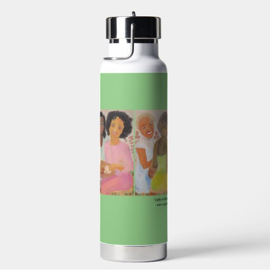 "Koffie in de tuin" Latte Mok Waterfles (Rechts)