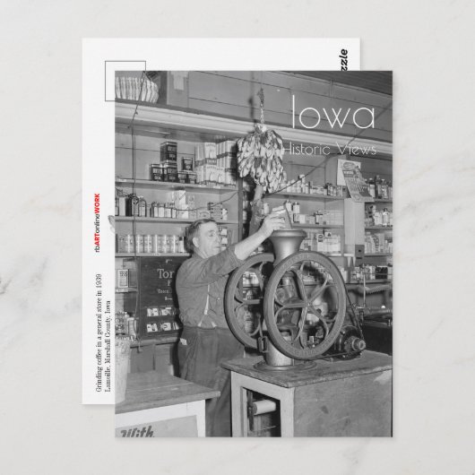 Koffie in een Briefkaart voor algemene winkels (Voorkant / Achterkant)