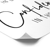 Koffie in één hand vertrouwen in de ander poster (Hoek)