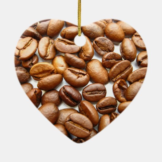 koffie in een kerstfeest drie keramisch ornament (Achterkant)