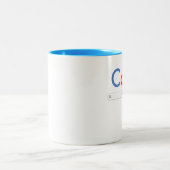 Koffie in Google Font Two-Tone Coffee Mok (Center)