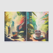 Koffie in het paradijs, tropisch Java Tissuepapier (Voorkant)