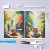 Koffie in het paradijs, tropisch Java Tissuepapier (Craft)