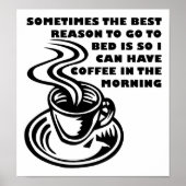 Koffie in het Poster Morning Funny (Voorkant)