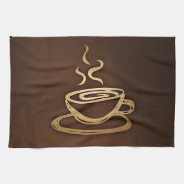 Koffie in mijn beker theedoek