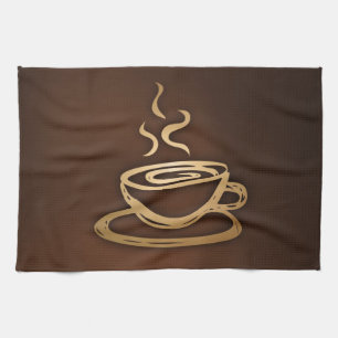 Koffie in mijn beker theedoek