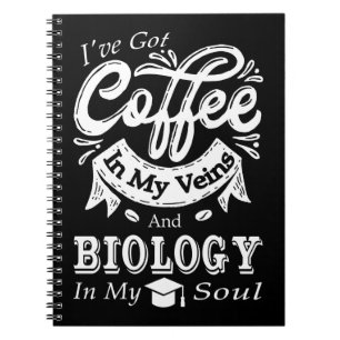 Koffie in mijn biologie van dierenartsen in mijn s notitieboek
