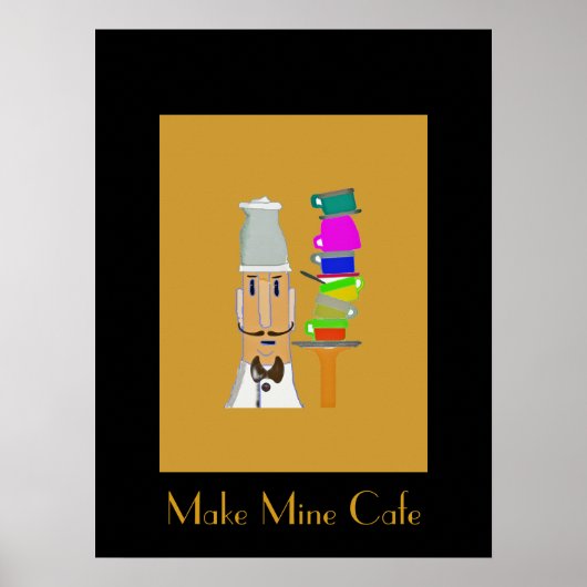 Koffie in mijn favoriete café poster (Voorkant)