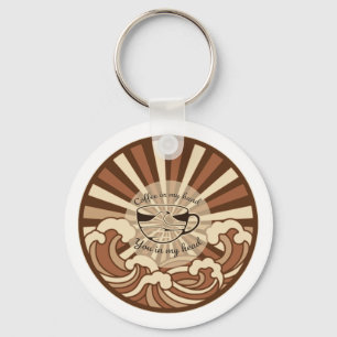 Koffie In Mijn Hand Jij In Mijn Hoofd Quote Sleutelhanger
