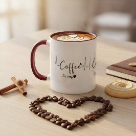Koffie in mijn hart | koffieliefhebbers mok