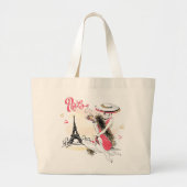 Koffie in Parijs | Reizen Grote Tote Bag (Voorkant)