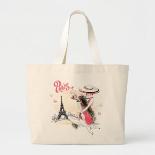 Koffie in Parijs   Reizen Grote Tote Bag