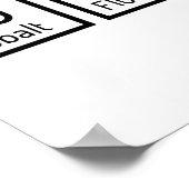 Koffie in periodieke tafel - het enige element dat poster (Hoek)