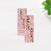 Koffie in roze gepersonaliseerd Bladwijzer Mini Visitekaartjes (Bureau)