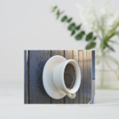 Koffie in witte mok briefkaart (Staand voorkant)