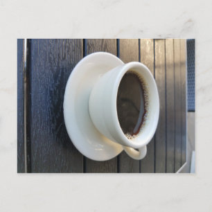 Koffie in witte mok briefkaart