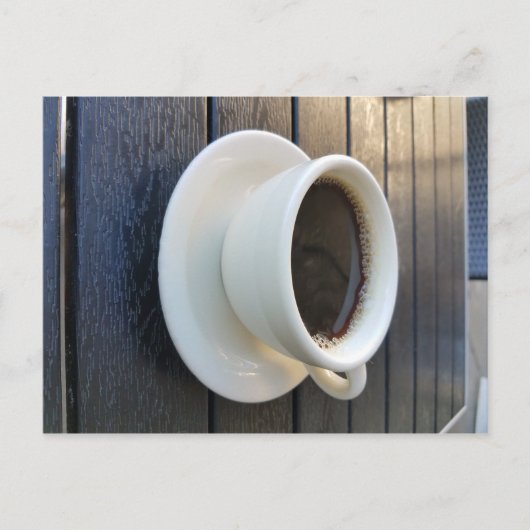 Koffie in witte mok briefkaart (Voorkant)