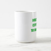 Koffie inbrengen om de mok te beginnen (Center)