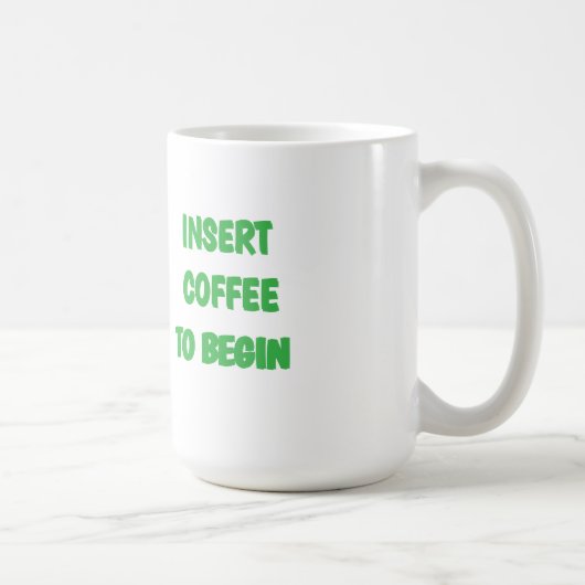 Koffie inbrengen om de mok te beginnen (Rechts)