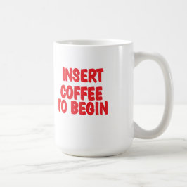 Koffie inbrengen om de mok te beginnen