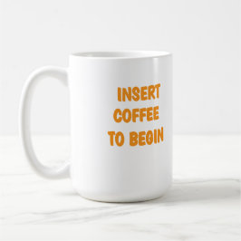 Koffie inbrengen om de mok te beginnen