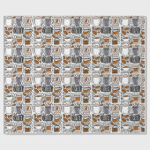 Koffie Inpakpapier, Espresso Cadeaupapier (Vlak)