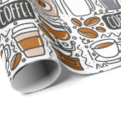 Koffie Inpakpapier, Espresso Cadeaupapier (Rol Hoek)