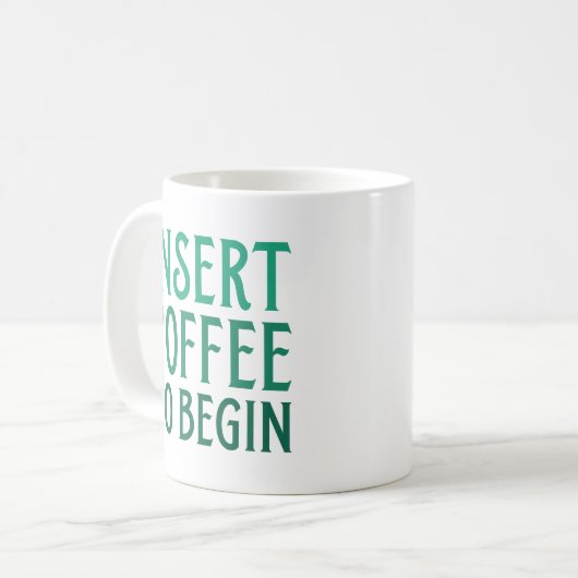 Koffie invoegen om te beginnen koffiemok (Voorkant links)