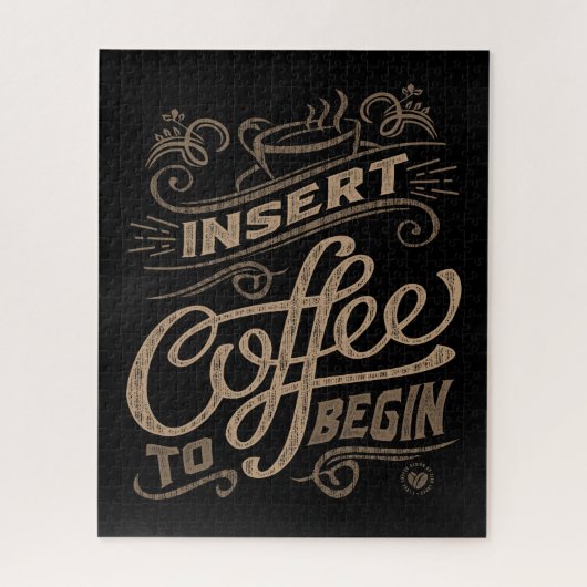 Koffie invoegen om te beginnen legpuzzel (Verticaal)