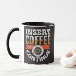 Koffie invoeren om grappig te vervolgen  mok