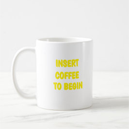 Koffie invoeren om te beginnen koffiemok