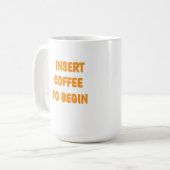 Koffie invoeren om te beginnen mok (Voorkant links)