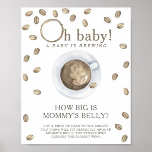 Koffie is aan het pruttelen Hoe groot is mama's bu Poster