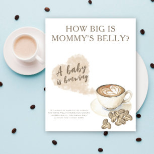 Koffie is aan het pruttelen Hoe groot is mama's bu Poster