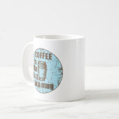 Koffie is als een knuffel in een mok grappige drin (Voorkant links)