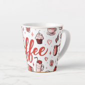 koffie is altijd een cool idee latte mok (Rechterhoek)