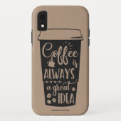 Koffie is altijd een geweldig ideaal telefoongeval Case-Mate iPhone case (Achterkant)