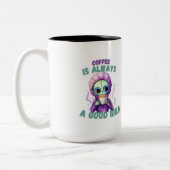 "Koffie is altijd een goed idee" Alien Mok 15oz (Links)