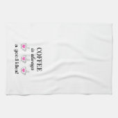 Koffie is altijd een goed idee! keukenhanddoek (Horizontaal)