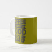 Koffie is altijd een goed idee koffiemok (Voorkant links)