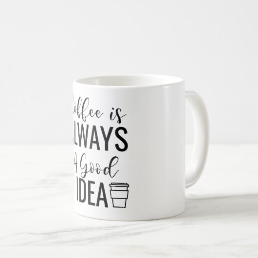 Koffie is altijd een goed idee koffiemok (Voorkant rechts)