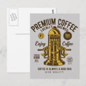 Koffie is altijd een goed idee| Lokaal geschoold Briefkaart (Voorkant / Achterkant)