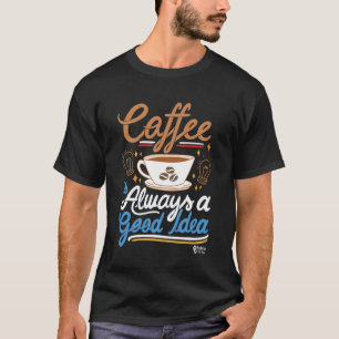 Koffie is altijd een goed idee Mannen zwart T-shirt