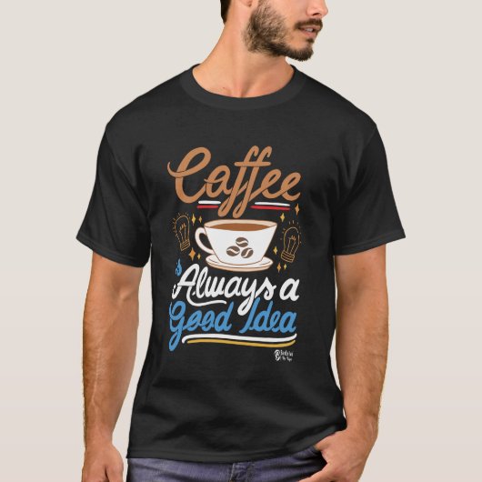 Koffie is altijd een goed idee Mannen zwart T-shirt (Voorkant)