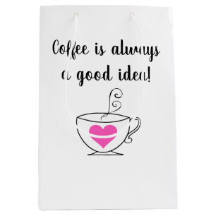 Koffie is altijd een goed idee! medium cadeauzakje